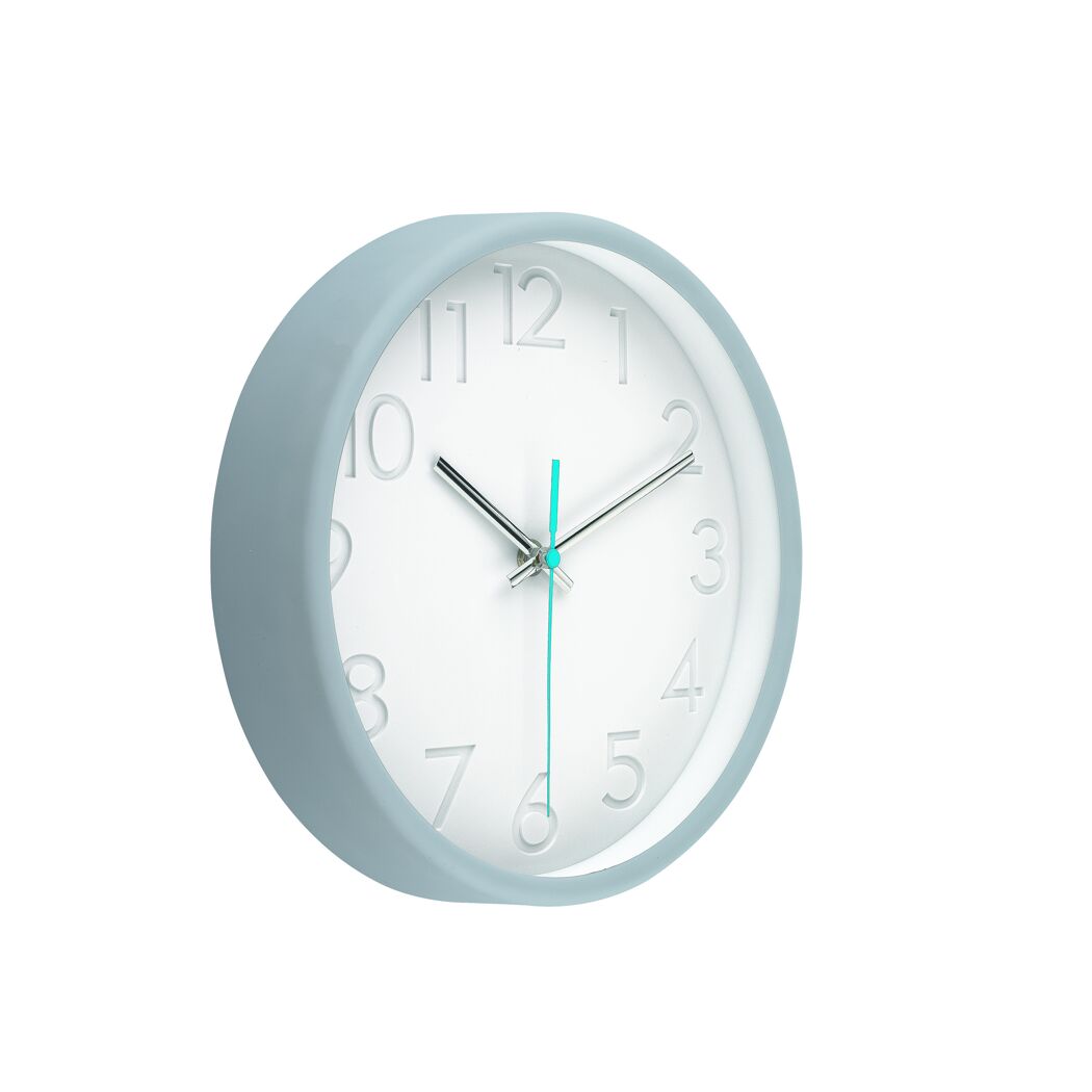 Quarz-Wanduhr grau Ø 25 x 5 cm