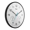 Analoge Wanduhr mit Thermometer und Hygrometer