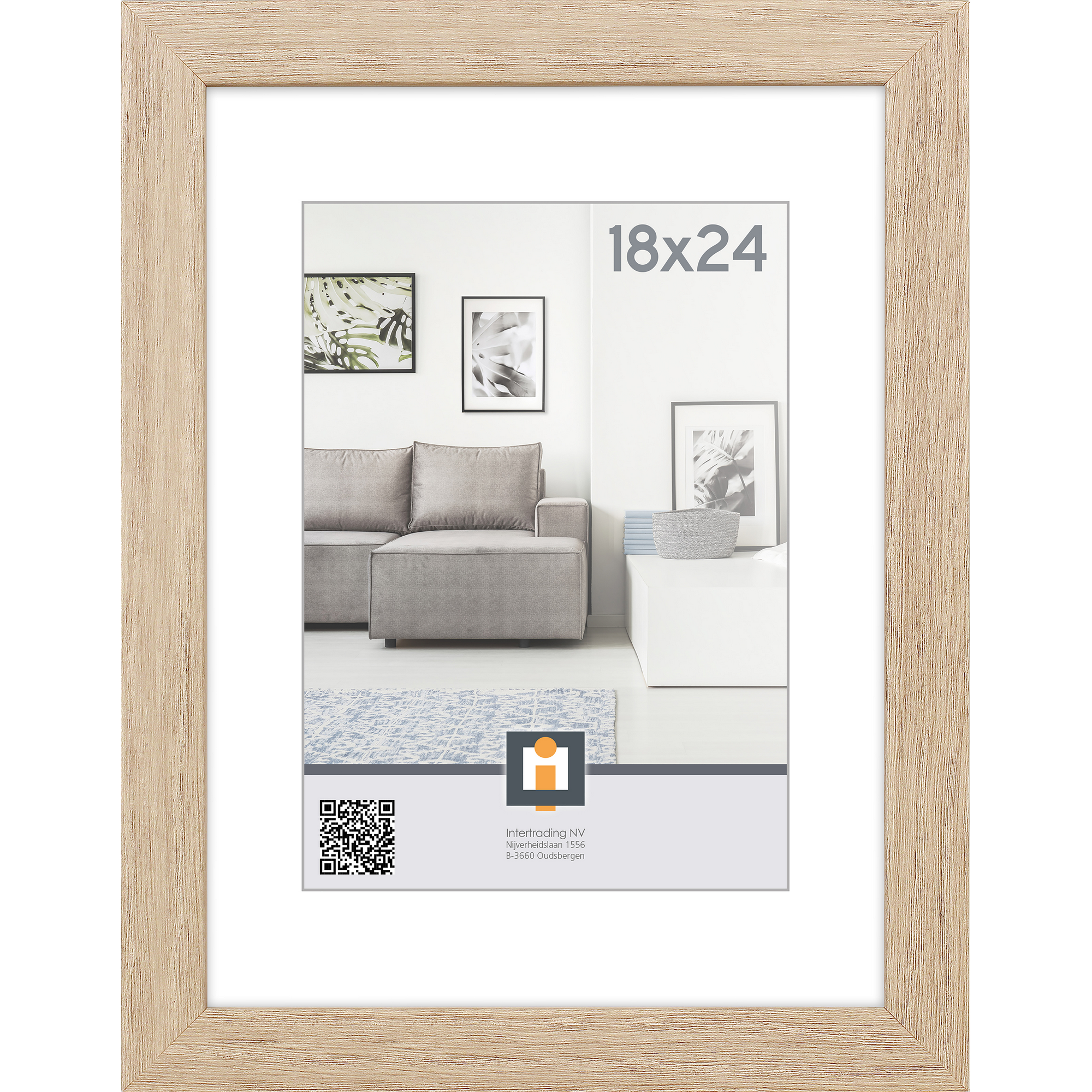 Bilderrahmen 'Livorno' Kunststoff grau 18 x 24 cm + product picture