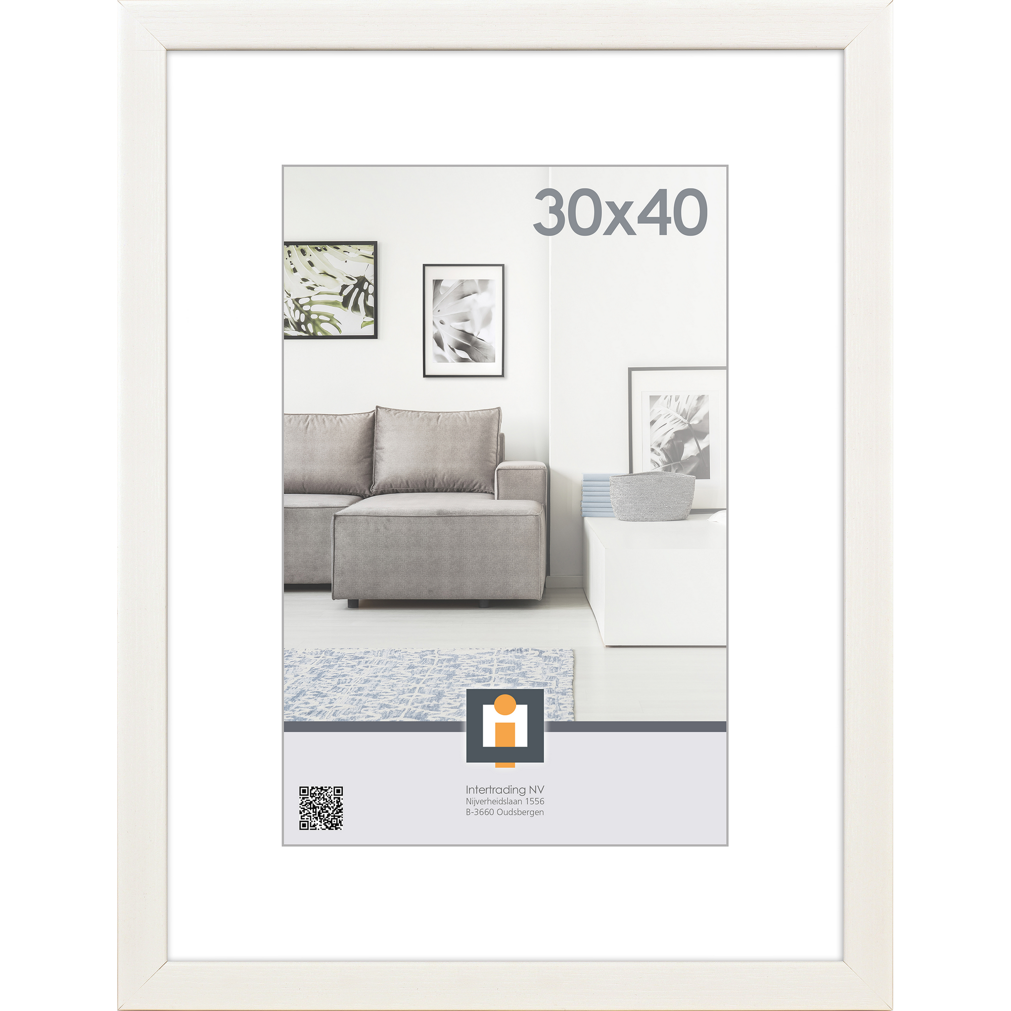 Bilderrahmen 'Livorno' Kunststoff weiß 30 x 40 cm + product picture