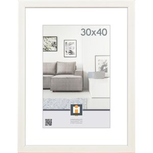 Bilderrahmen 'Livorno' Kunststoff weiß 30 x 40 cm