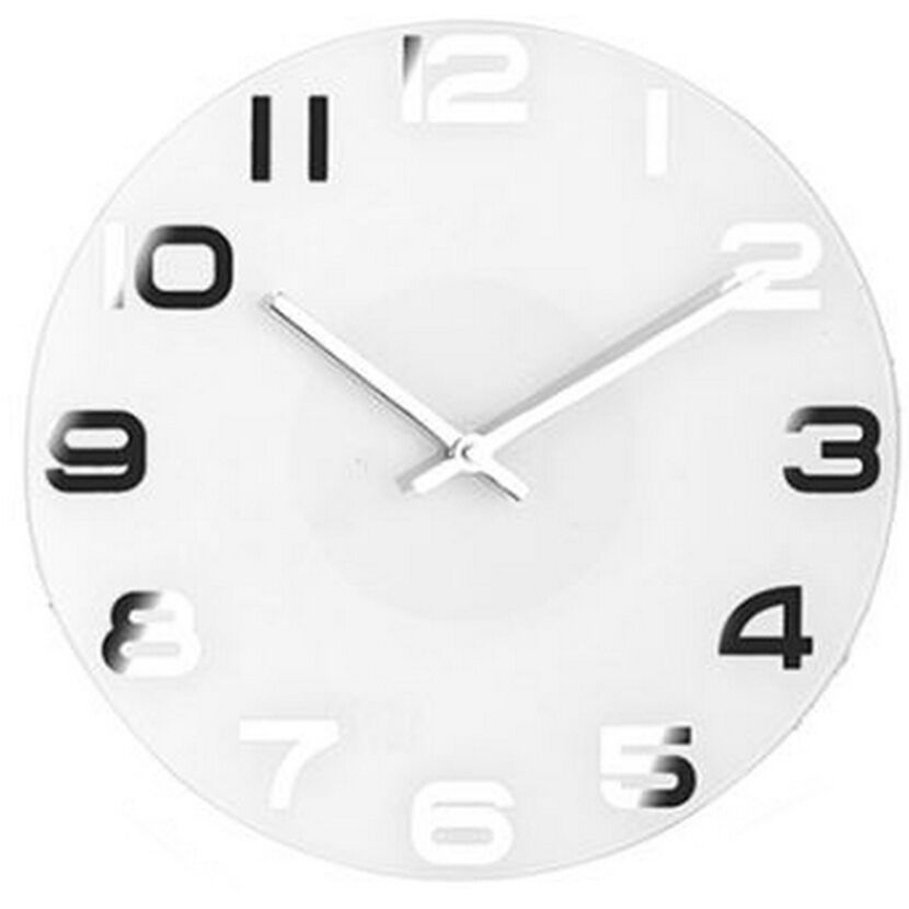 Quarz-Wanduhr Ø 30 cm weiß