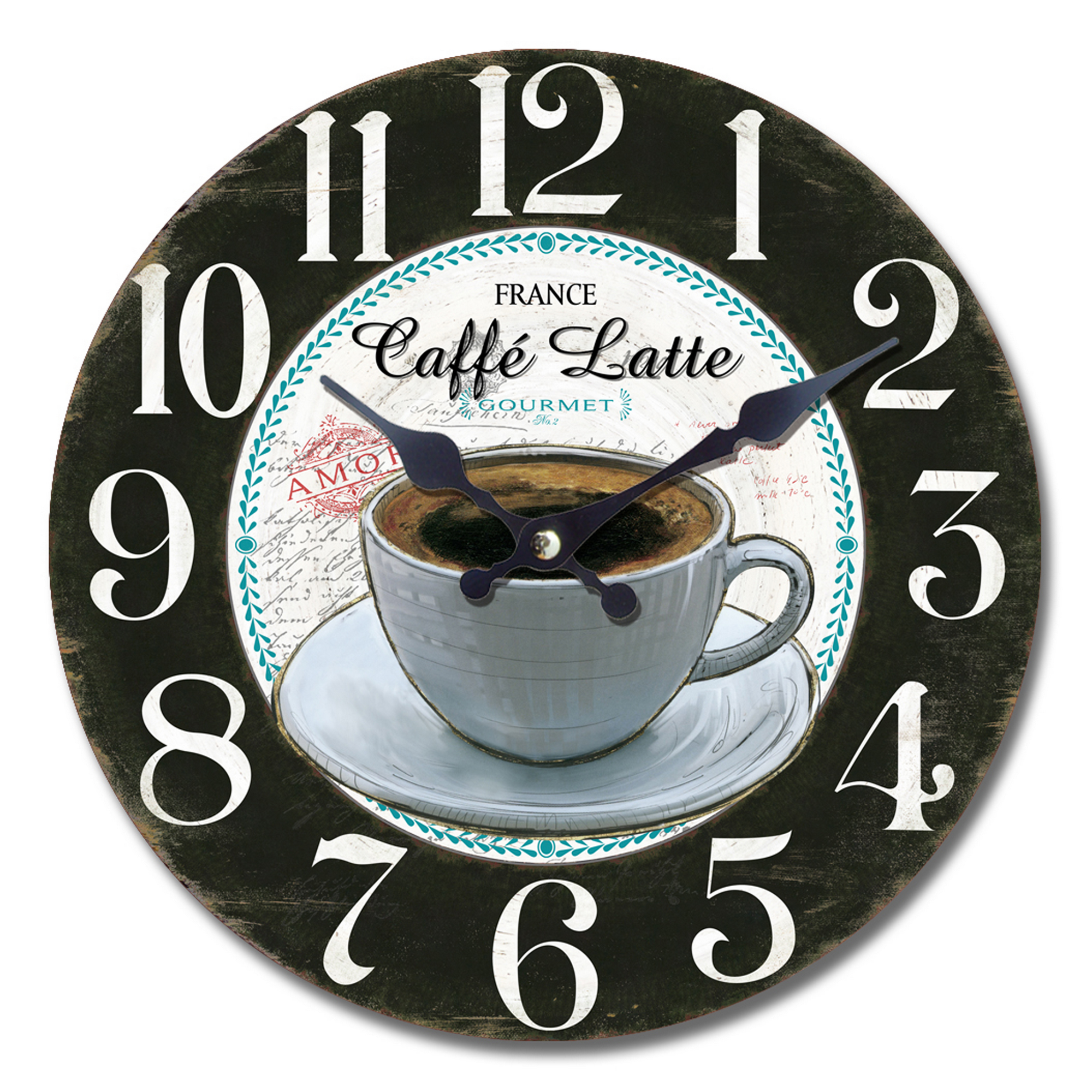 Quarz-Wanduhr 'Caffé Latte' Ø 34 cm + product picture
