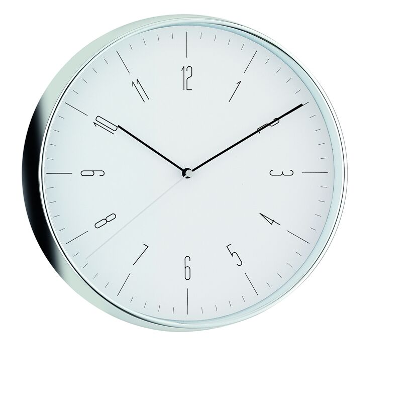 Quarz-Wanduhr Ø 30 cm chrom