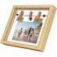 Holzrahmen mit Familie am Strand, Aufschrift "Happy Family"