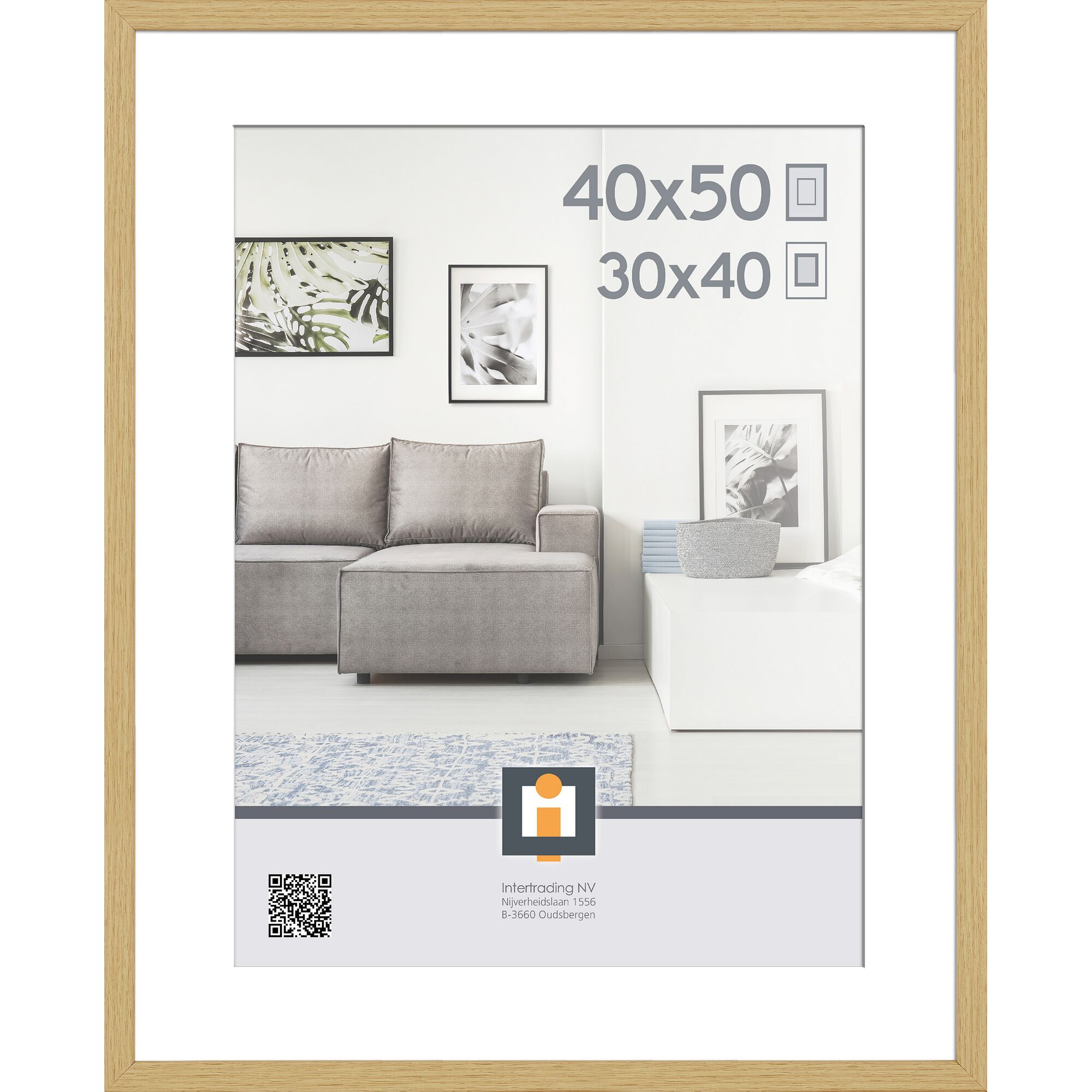 Bilderrahmen Madrid Natur 40 x 50 cm