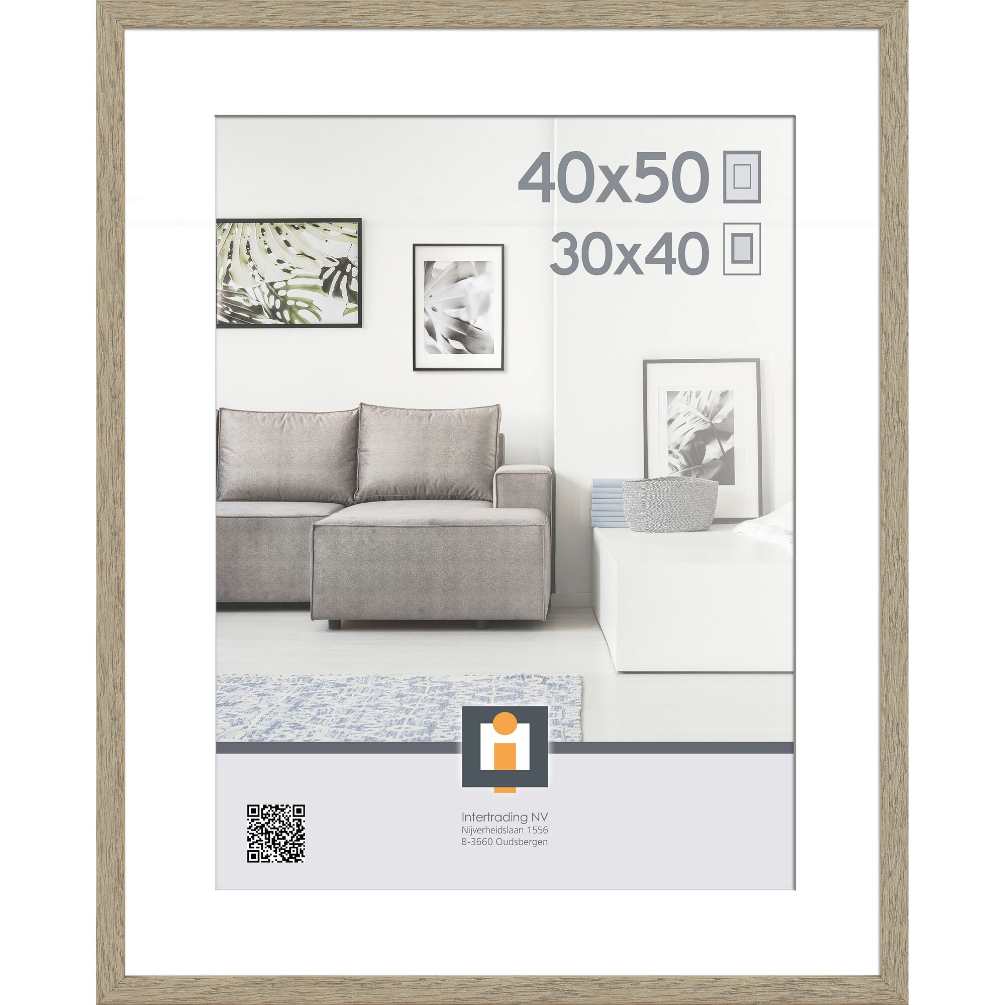 Bilderrahmen Vintage Eiche 40 x 50 cm