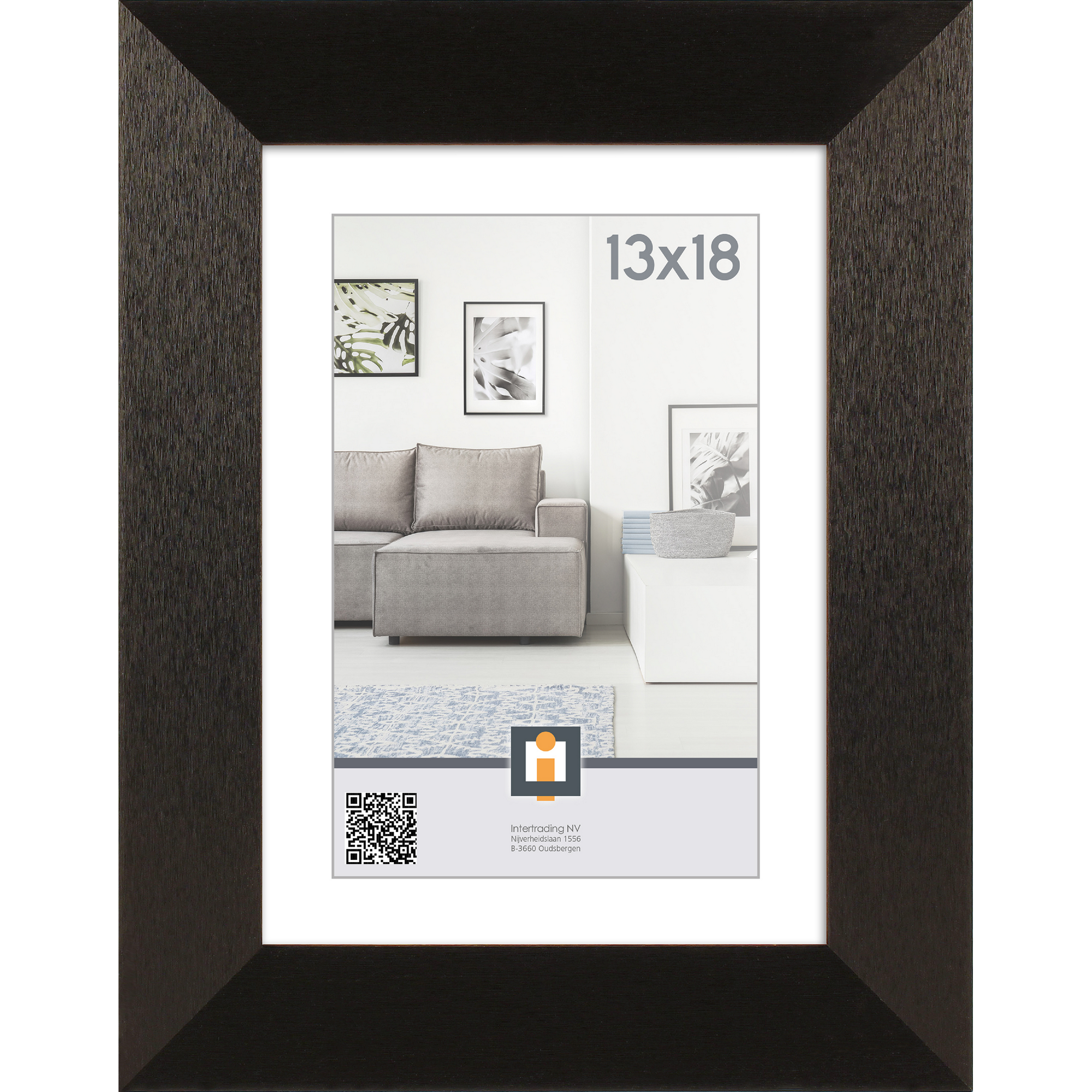Bilderrahmen 'Braga' Holz schwarz 13 x 18 cm + product picture