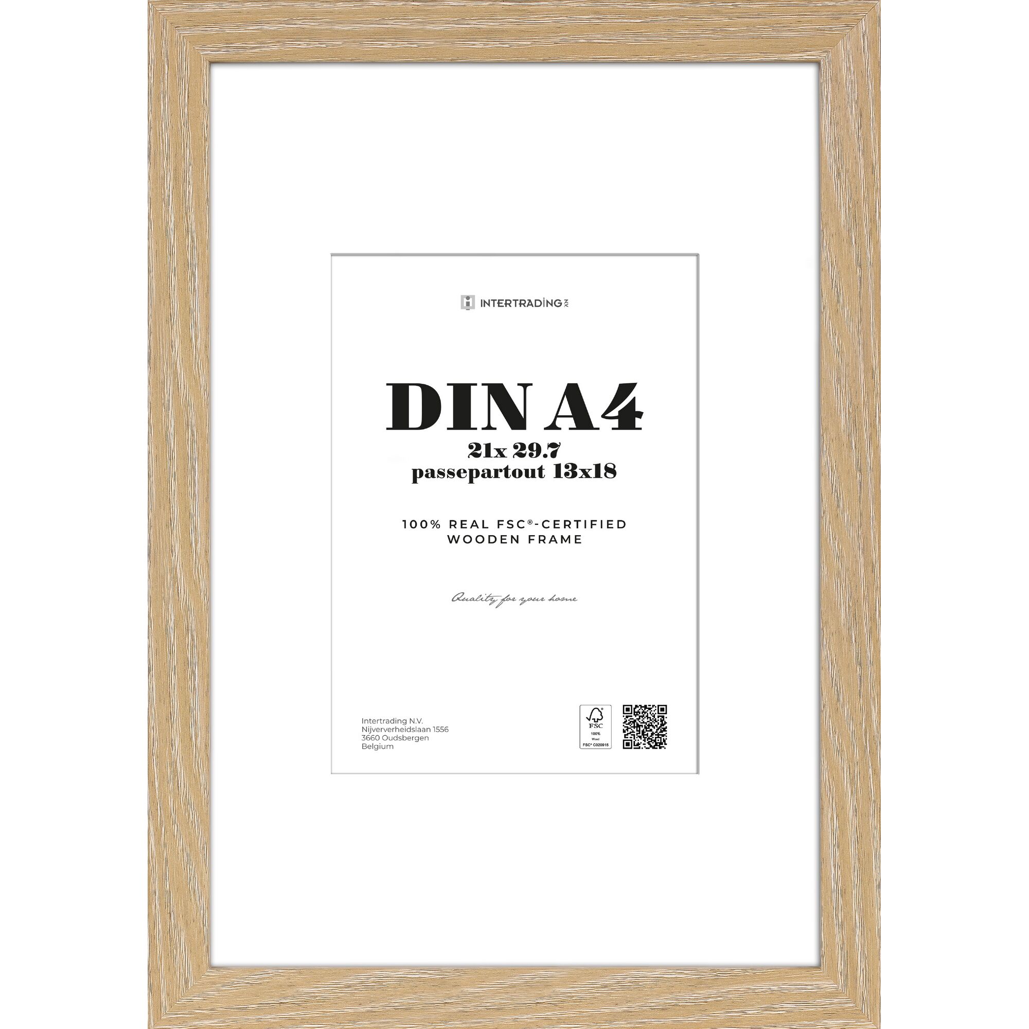 Bilderrahmen Toronto DIN A4, 21x30 cm, Eiche