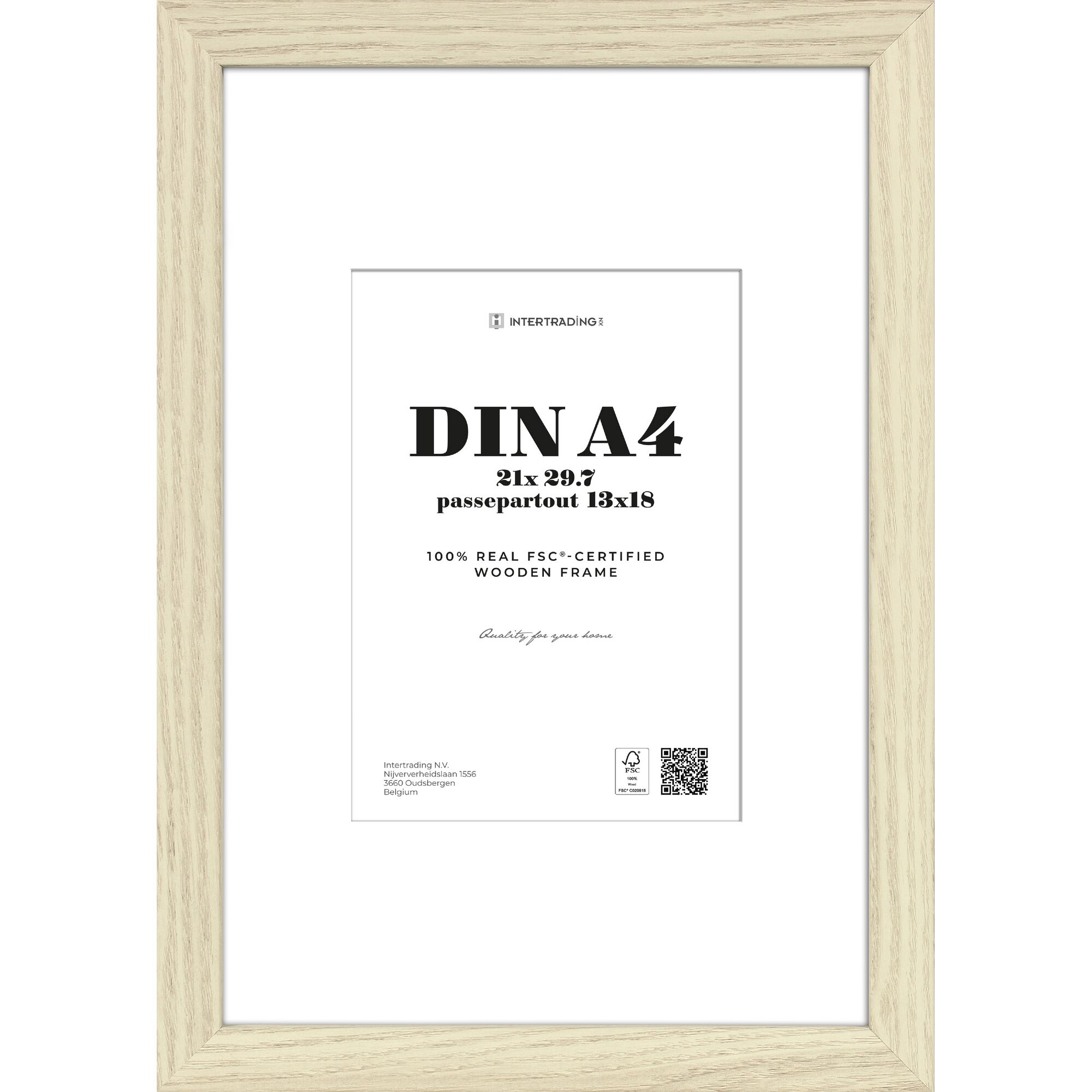 Heller Holzbilderrahmen DIN A4 von Intertrading