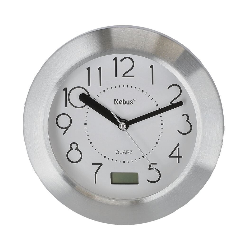Quarz-Wanduhr mit Temperaturanzeige