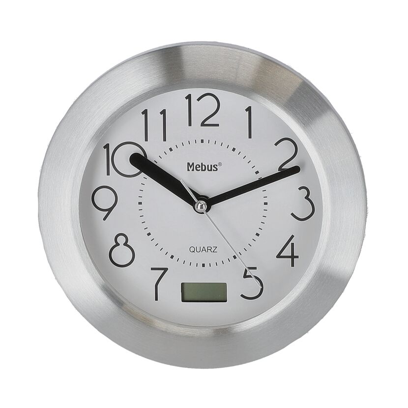 Quarz-Wanduhr mit Temperaturanzeige