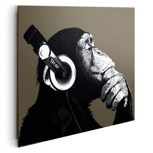 Deco Panel Schimpanse mit Kopfhörer