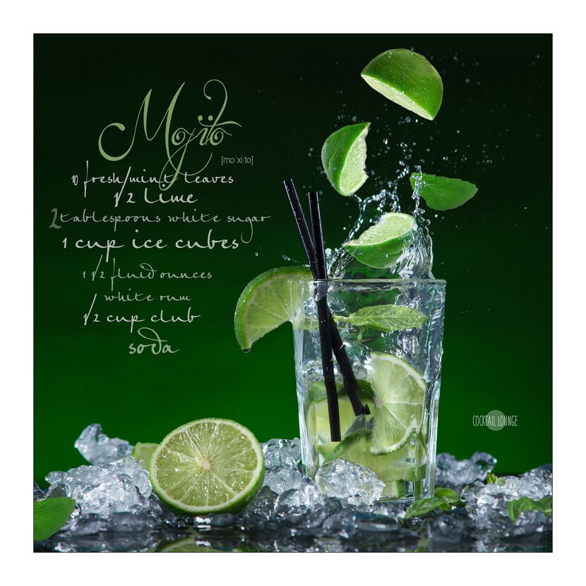 Mojito Cocktail mit Limetten und Minze