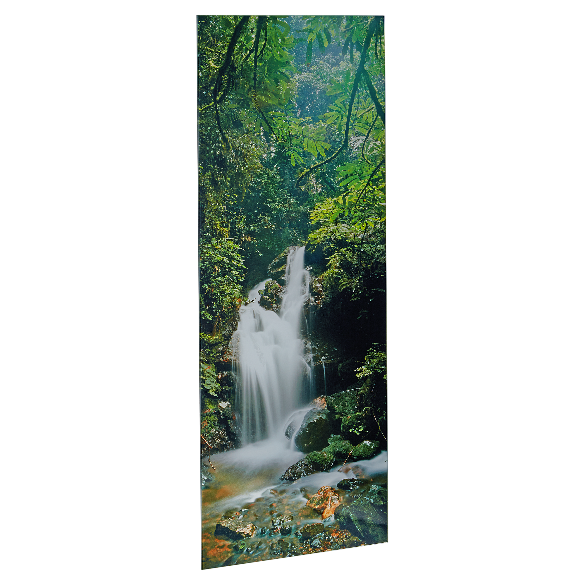 Glasbild "Waterfall & Plants" 30 x 80 x 1,3 cm + product picture