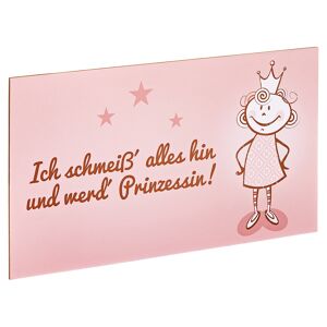 Decopanel "Ich werd’ Prinzessin" 27 x 15 cm