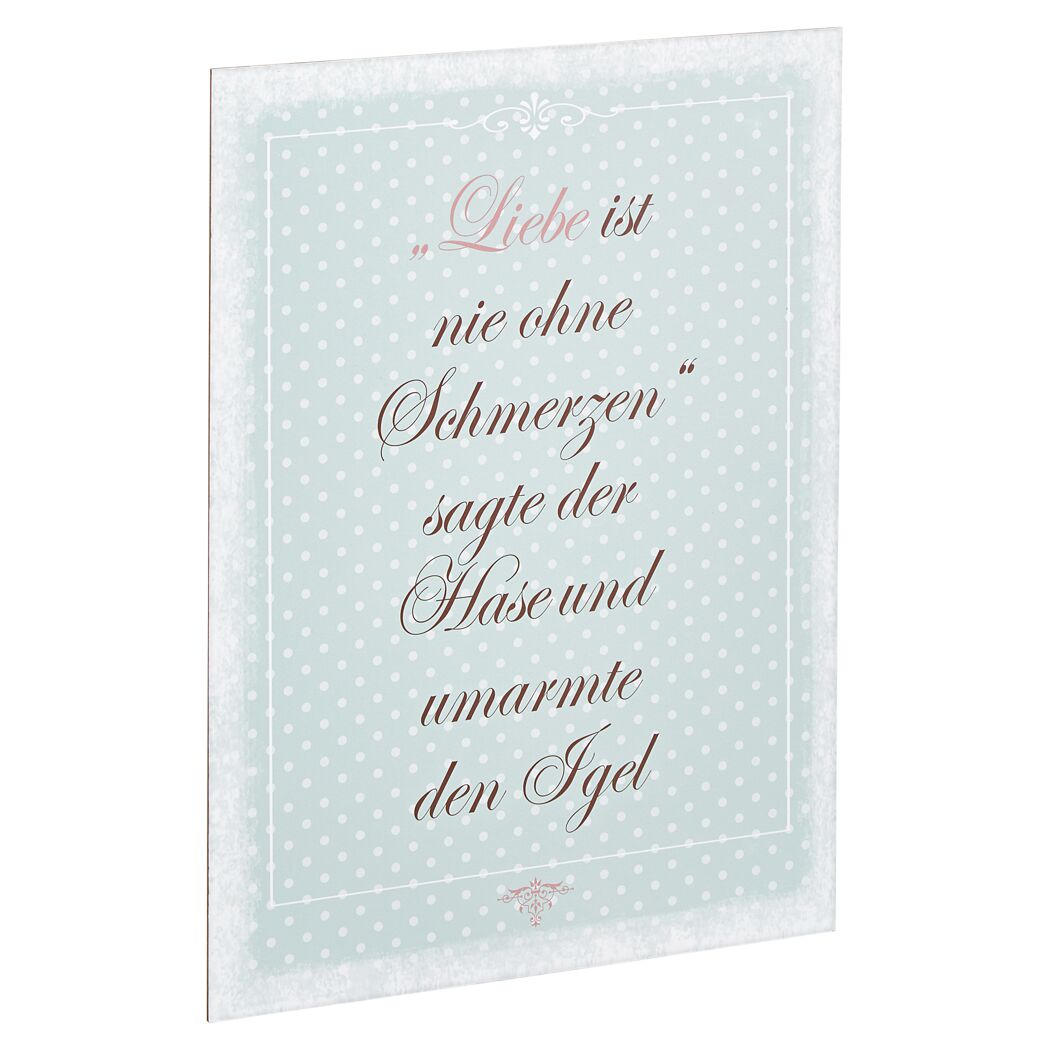 Liebe ist nie ohne Schmerzen, sagte der Hase und umarmte den Igel.
