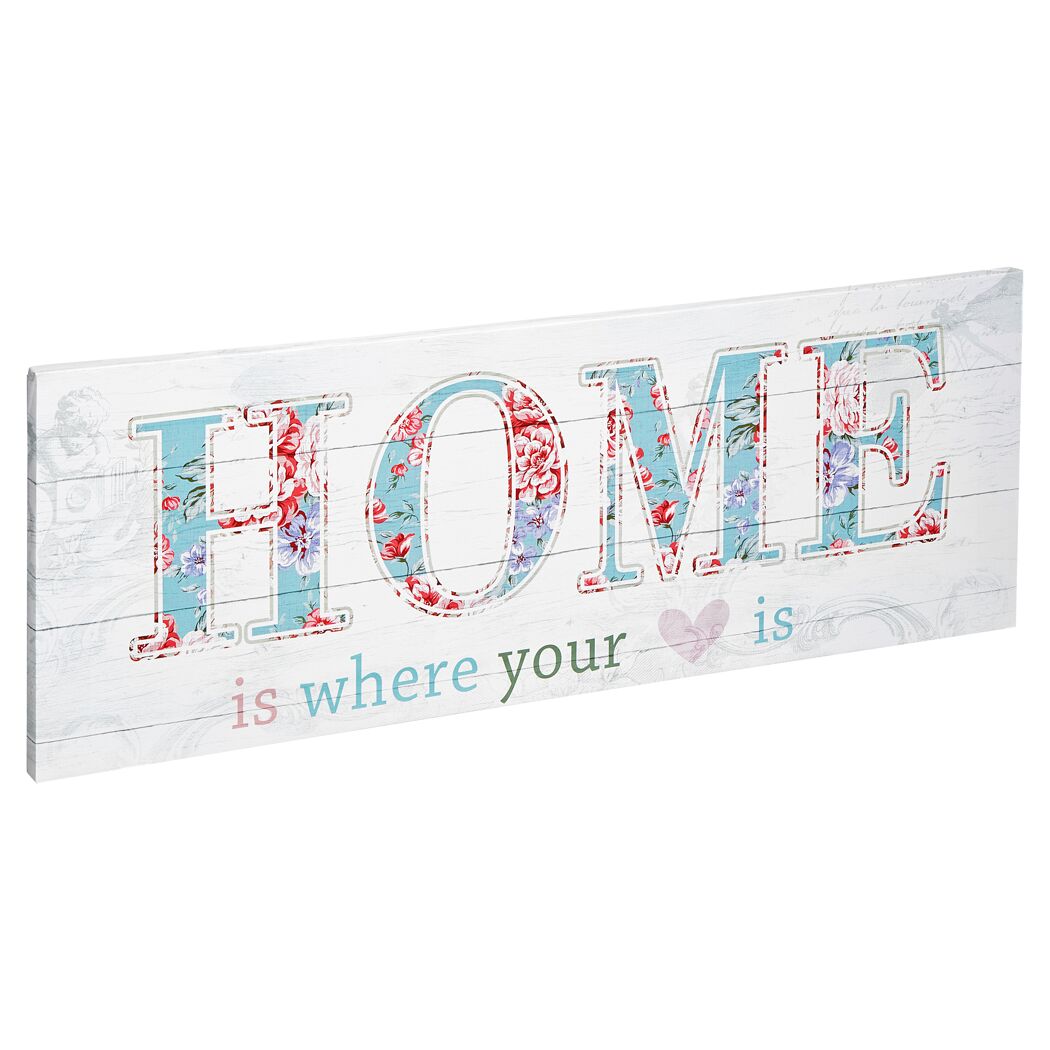 Leinwandbild Canvas "Home" 27 x 77 cm