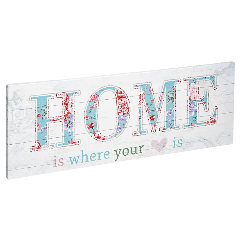 Leinwandbild Canvas "Home" 27 x 77 cm