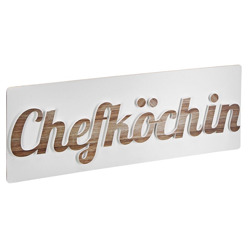 Schild Chefköchin