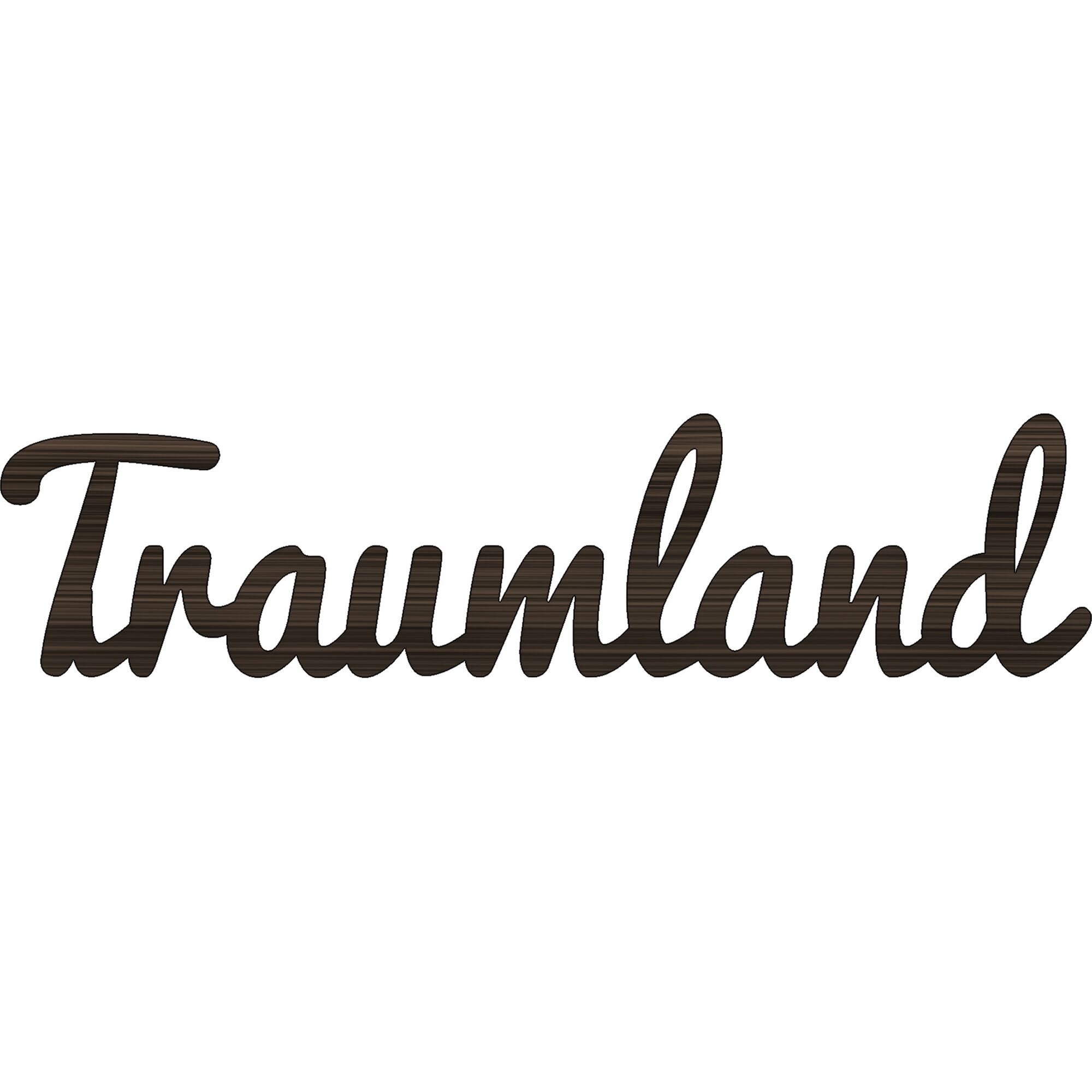 Schriftzug Traumland aus Holz