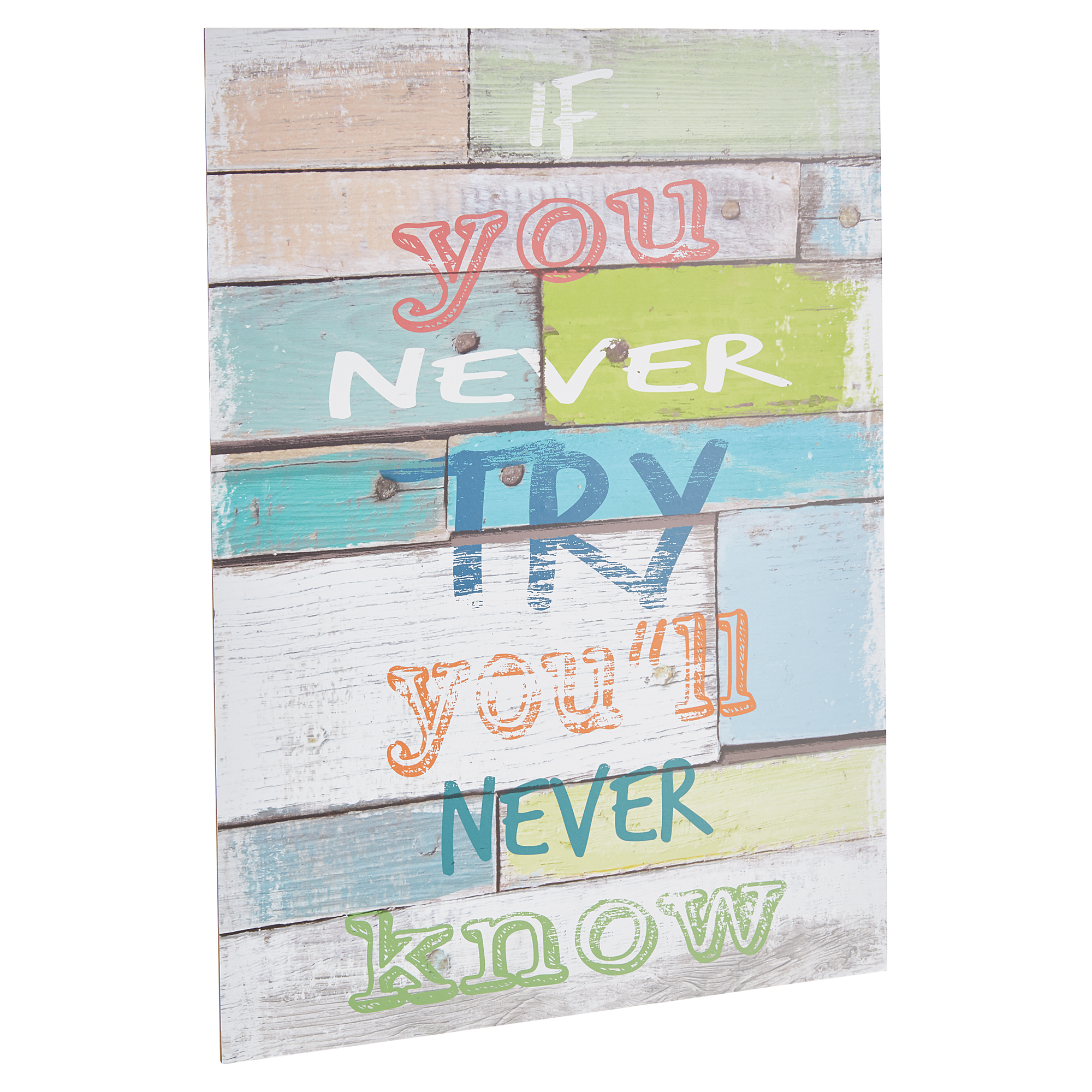 Decopanel "If you never try" mehrfarbig 30 x 40 cm + product picture