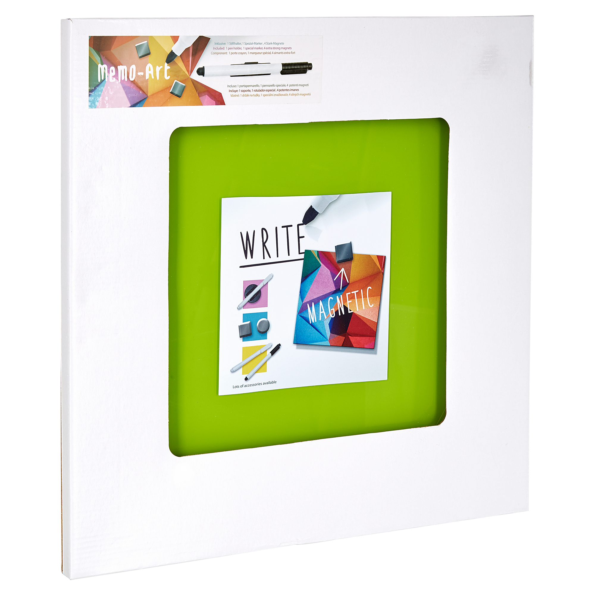 Memoboard beschreibbar grün 30 x 30 cm + product picture