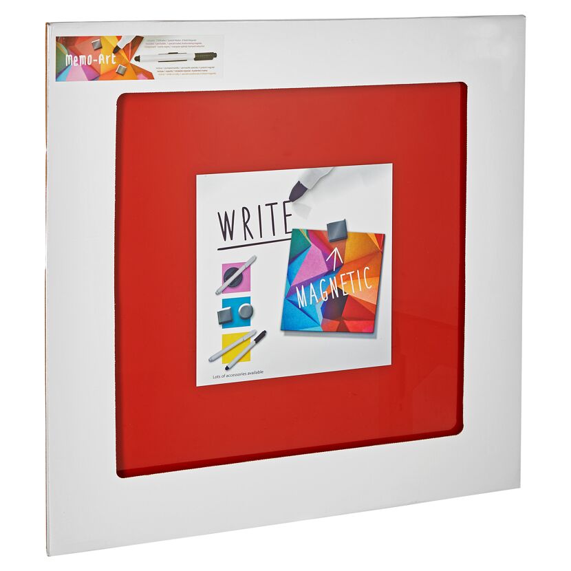 Memo-Art magnetisches Memoboard in rot.