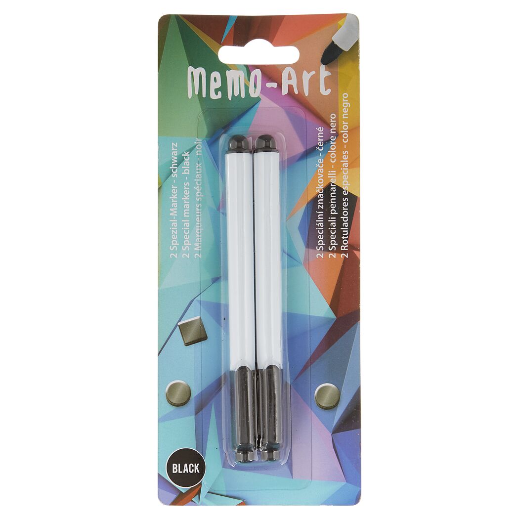 Spezialmarker "Memo-Art" schwarz 2 Stück