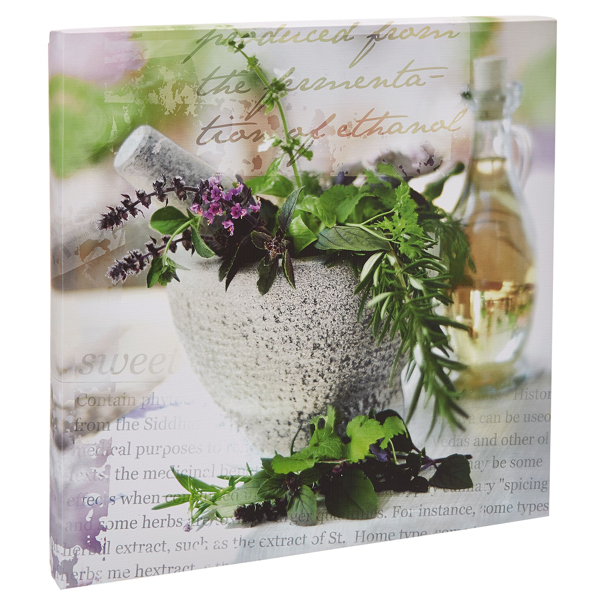 Frische Kräuter im Mörser