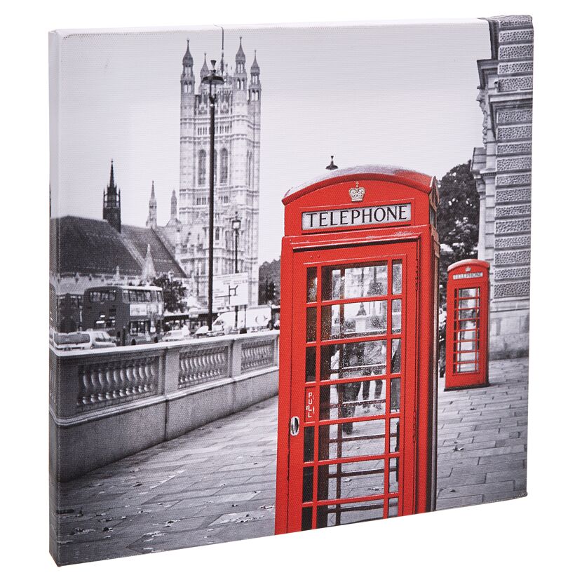 Leinwandbild Canvas "Telefon" 27 x 27 cm