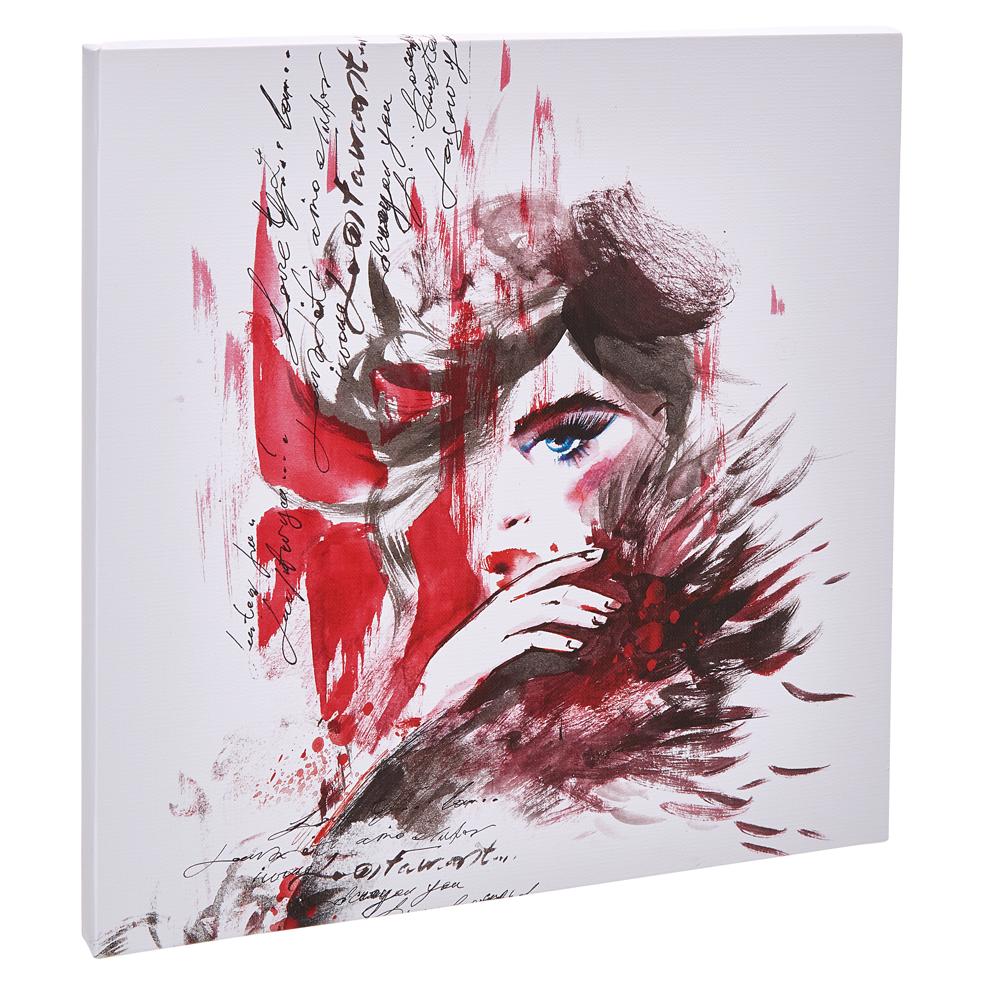 Leinwandbild Canvas "Red Woman" 27 x 27 cm + product picture
