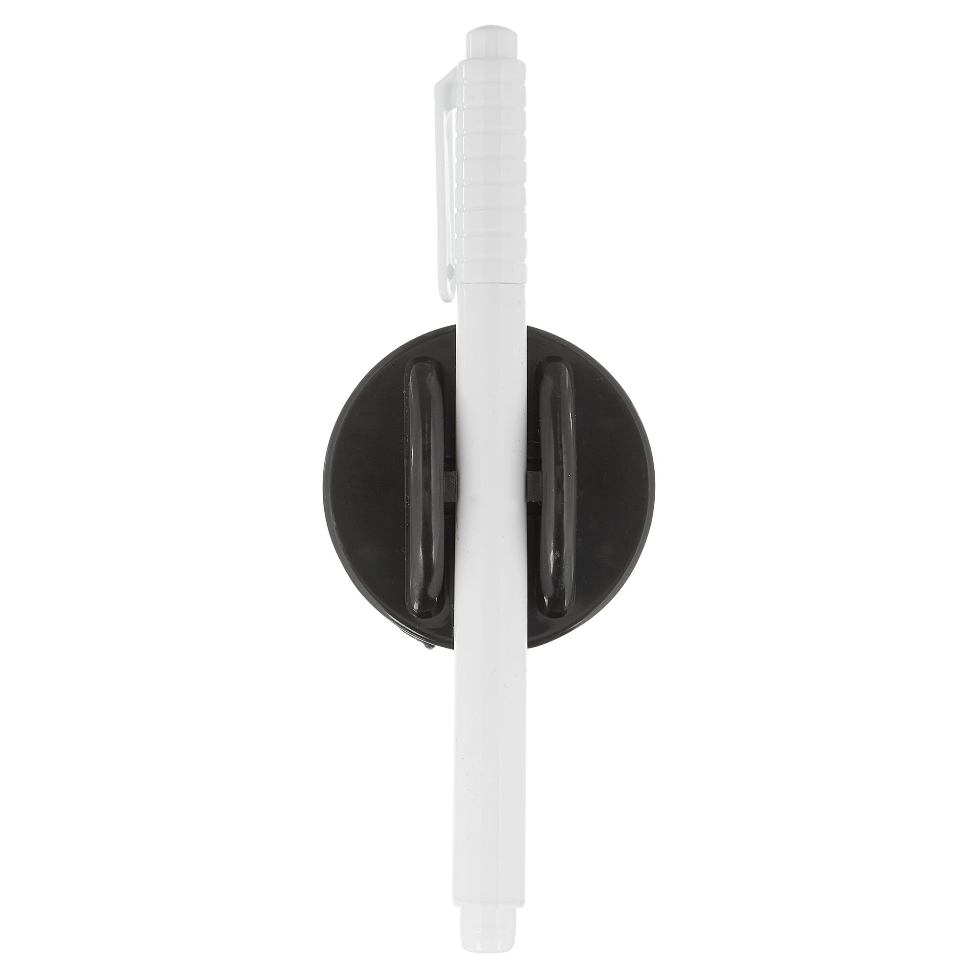 Weißer Stift mit schwarzem Halter