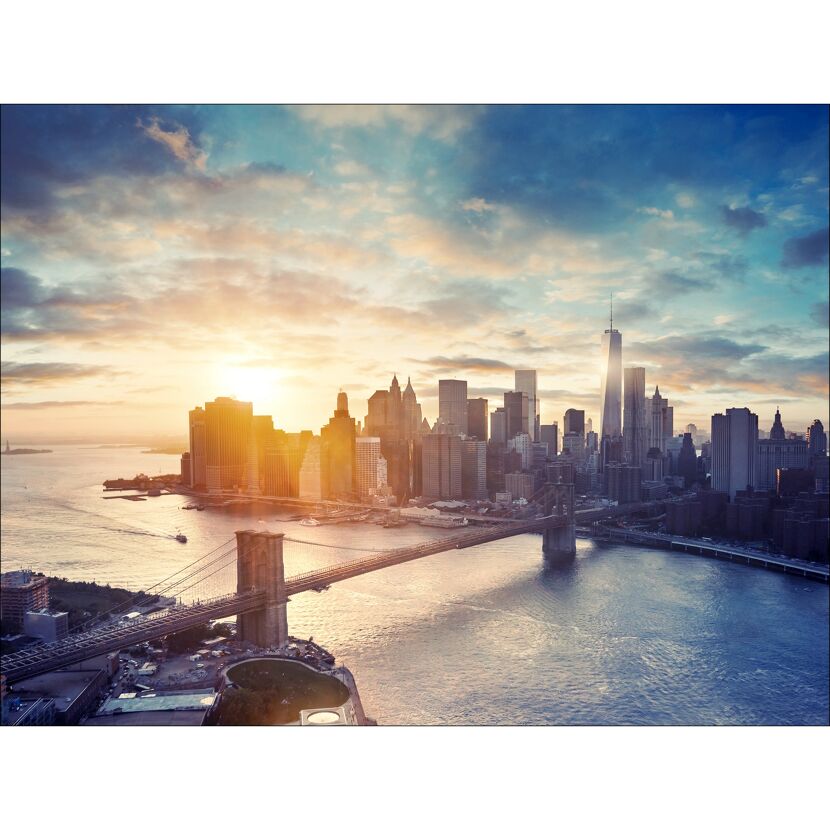 New York City Skyline bei Sonnenuntergang