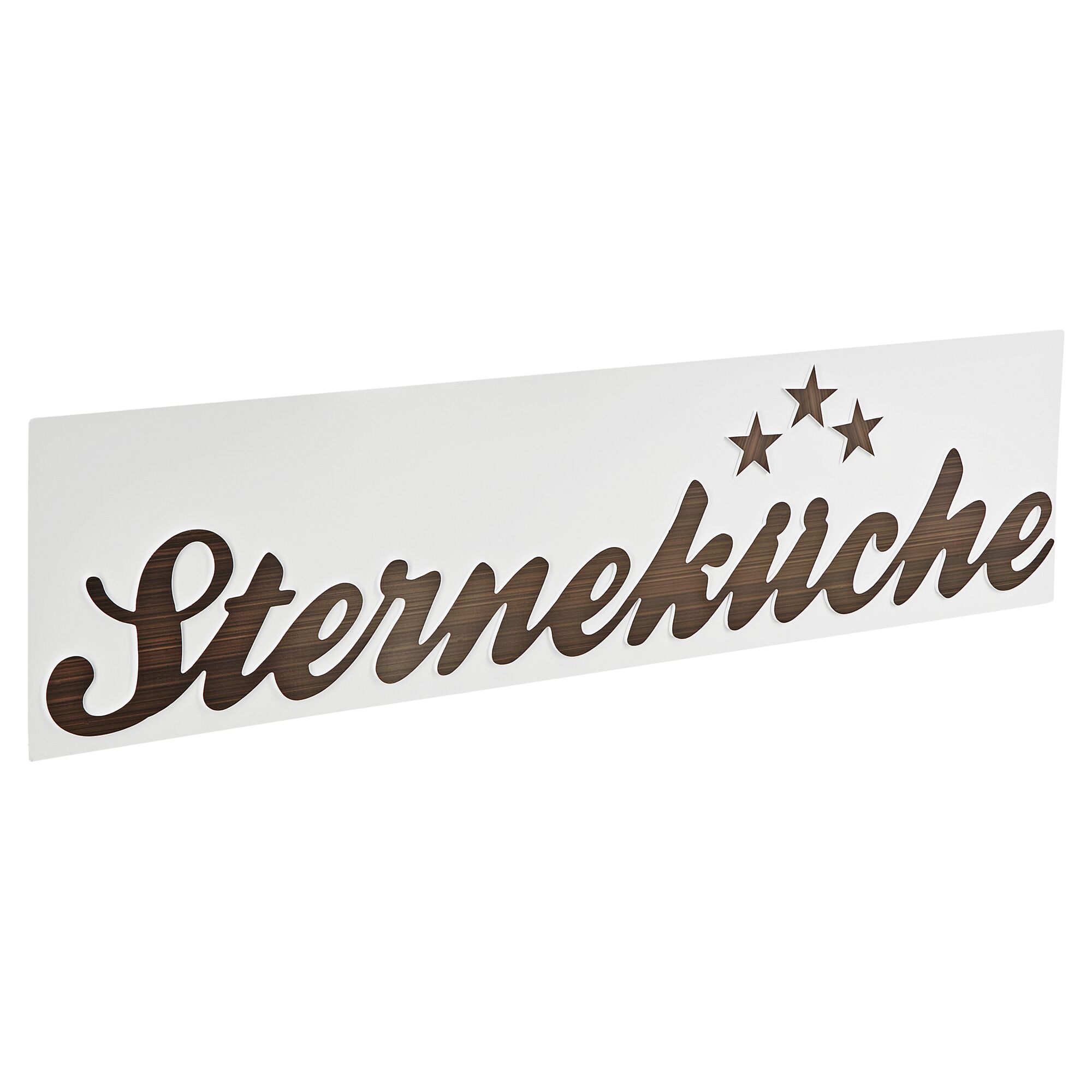 Schriftzug Sterneküche aus Holz