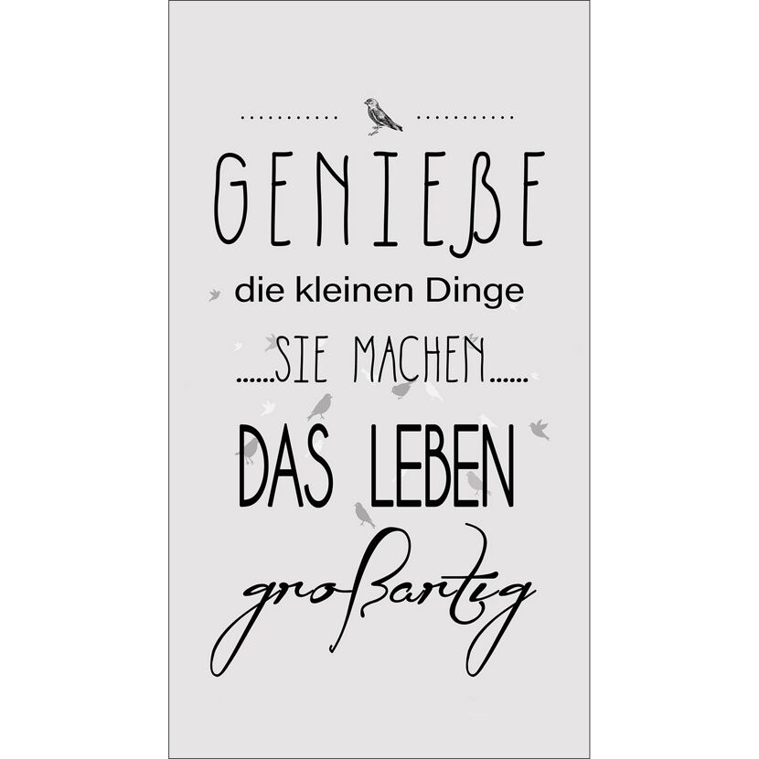 Decopanel 'Geniesse das Leben' 15 x 30 cm