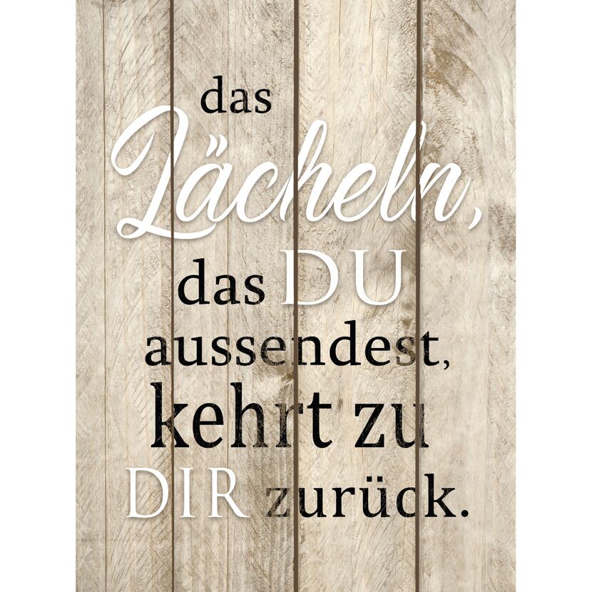 Decopanel 'Lächeln senden' 30 x 40 cm