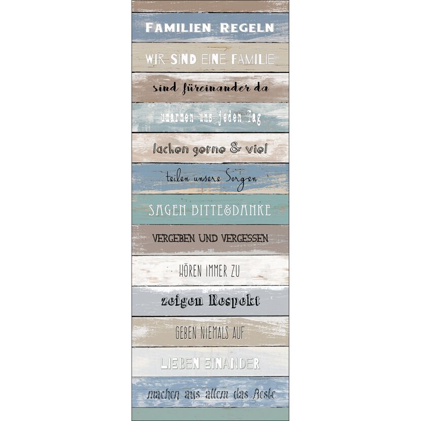Leinwandbild Canvas-Art 'Colourful Rules l' 27 x 77 cm