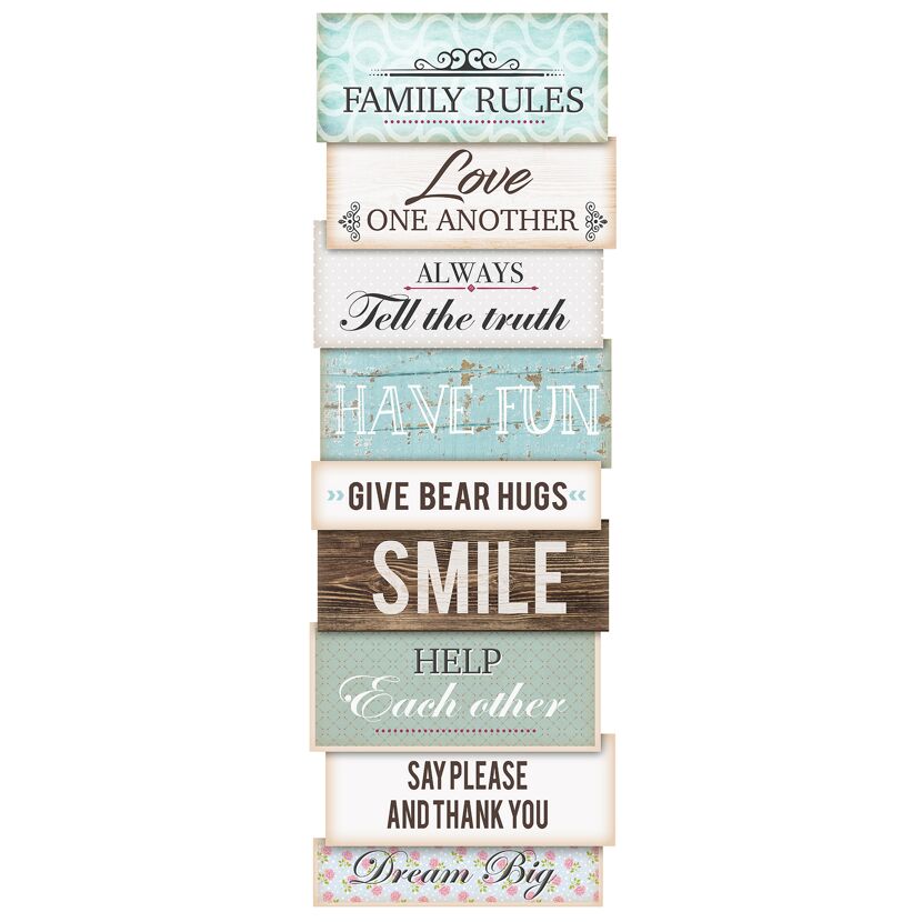 Decopanel Cut-Out 'Life Rules l' 25 x 70 cm