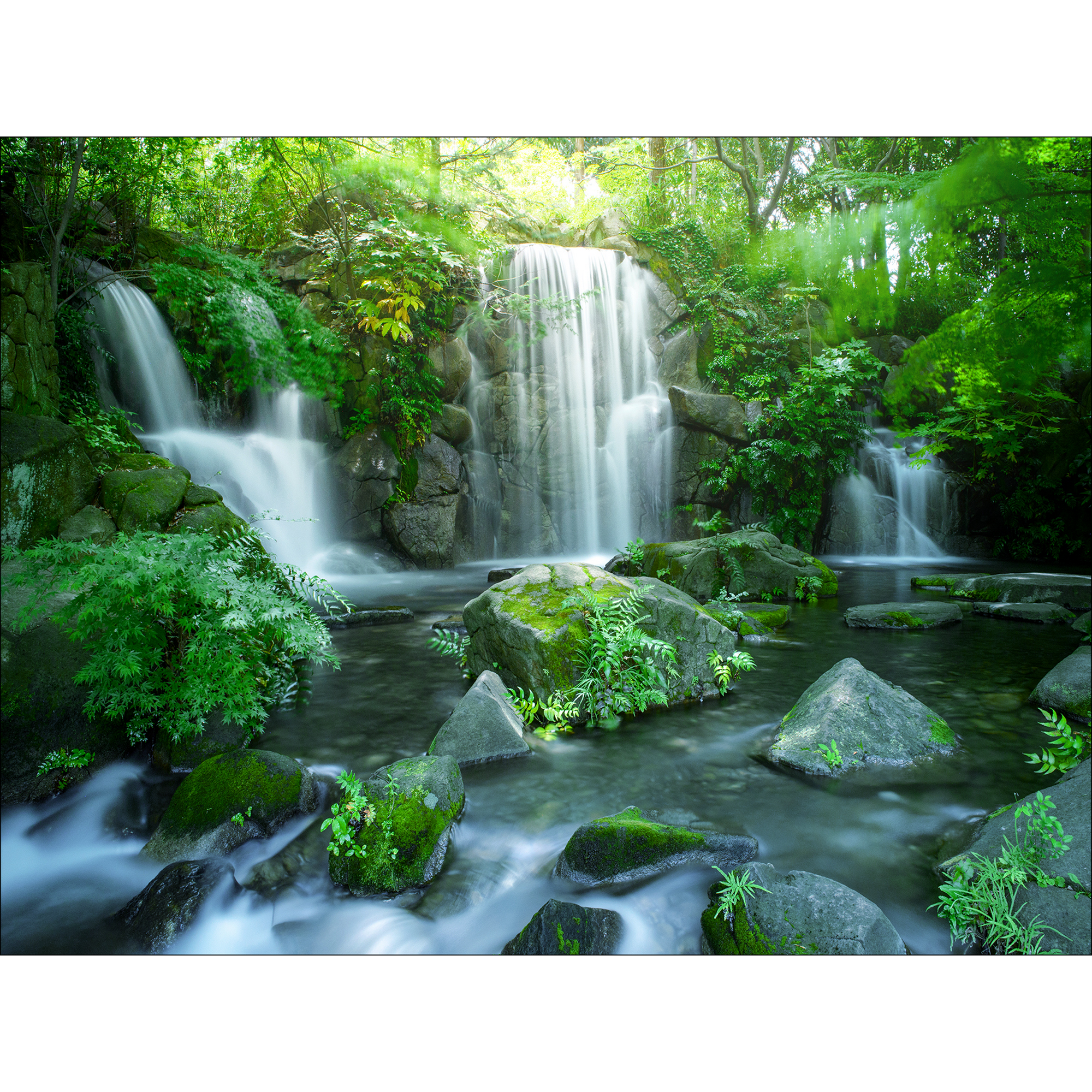 Leinwandbild Canvas-Art 'Forest and Waterfall l' 57 x 77 cm + product picture