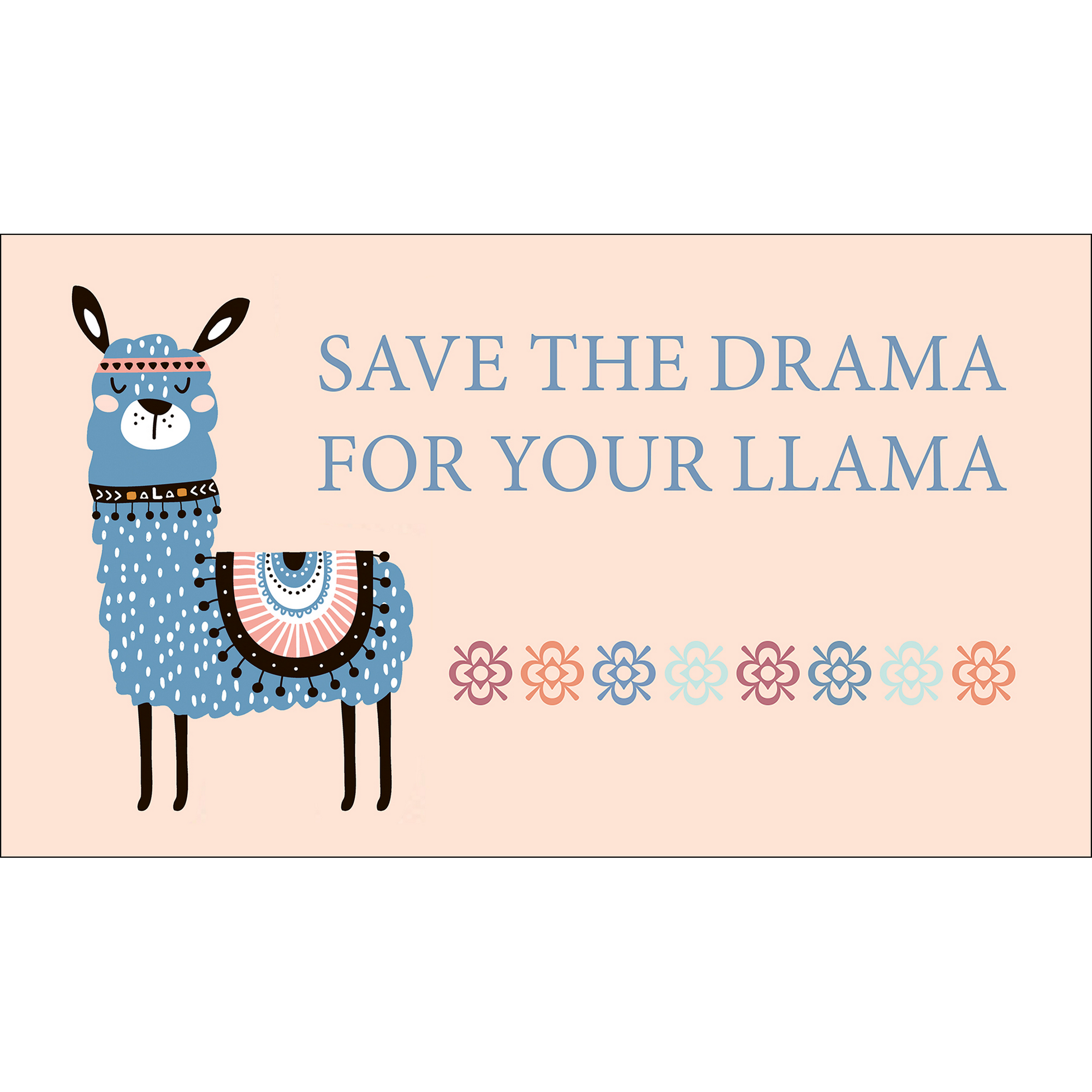 Decopanel 'Lama Slogan' 15 x 30 cm + product picture
