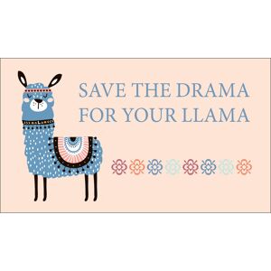 Decopanel 'Lama Slogan' 15 x 30 cm