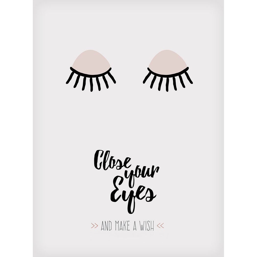 Decopanel 'Close your Eyes' 30 x 40 cm