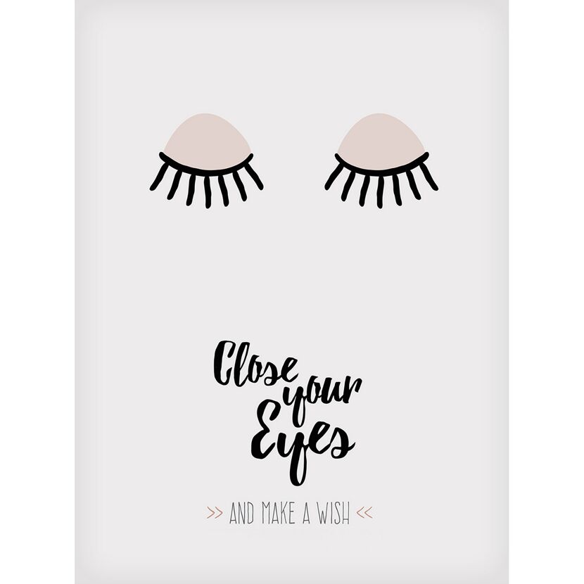 Decopanel 'Close your Eyes' 30 x 40 cm