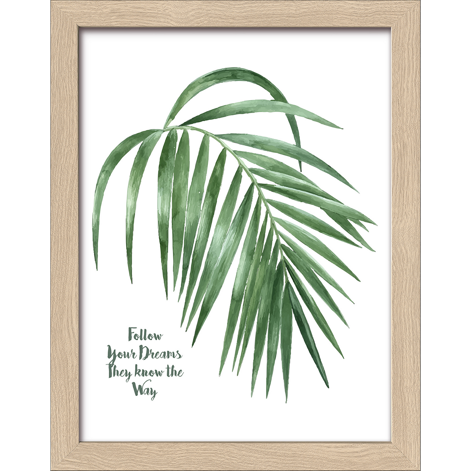 Kunstdruck Framed-Art 'Green Plant Leaf lll' 19 x 24 cm + product picture