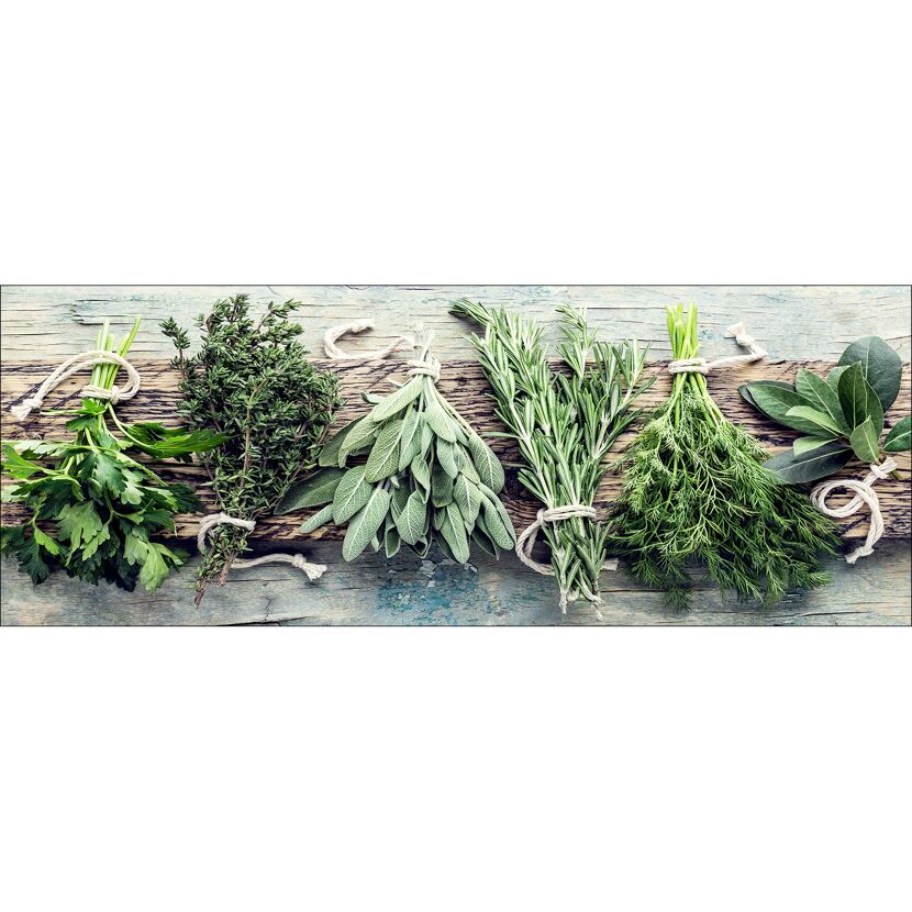 Frische Kräuter Petersilie, Thymian, Salbei, Rosmarin, Dill und Lorbeer