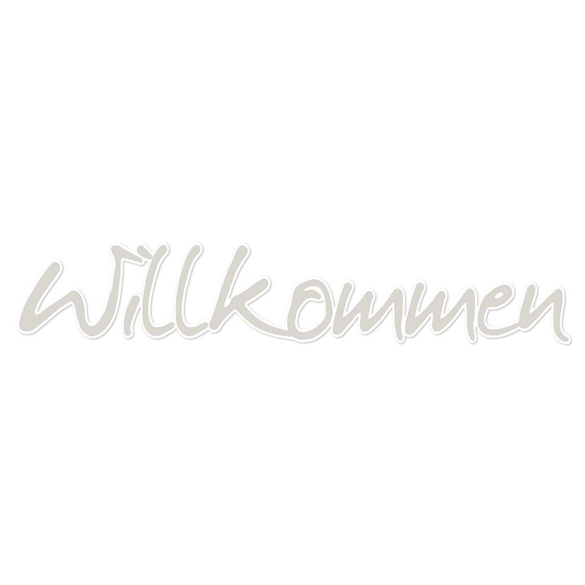 Schriftzug Willkommen