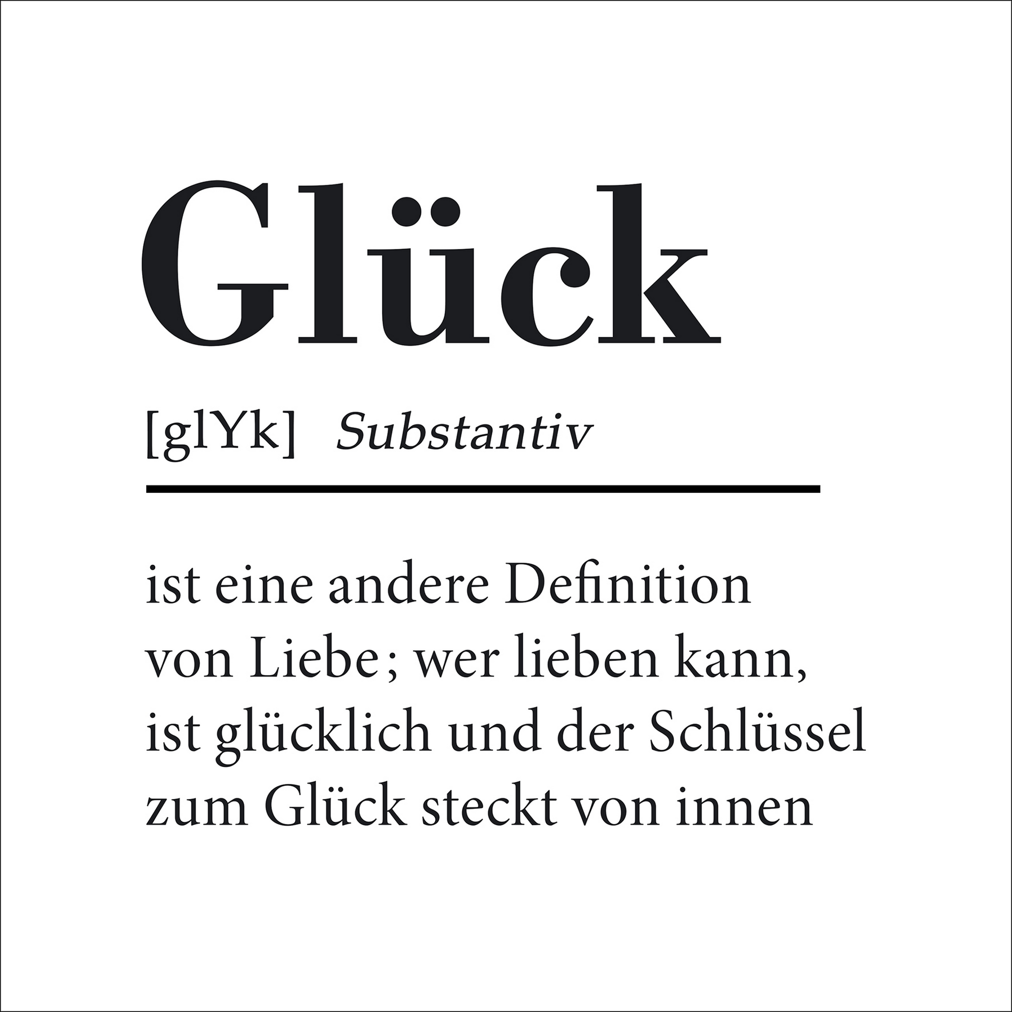 Leinwandbild Canvas-Art 'Glück' 27 x 27 cm + product picture