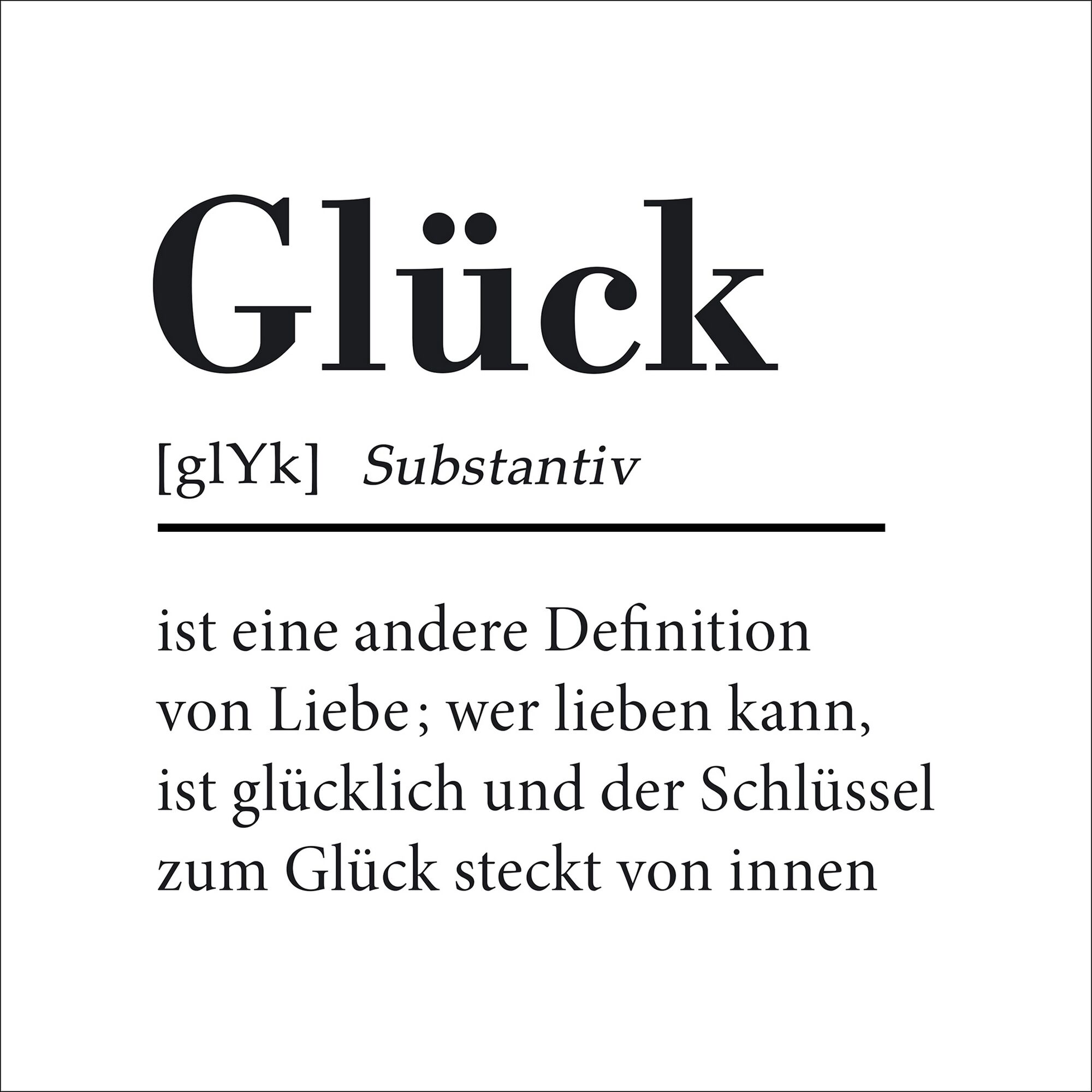 Glück Substantiv Definition Liebe