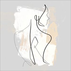 Leinwandbild Canvas-Art 'Female abstract line art ll' 27 x 27 cm